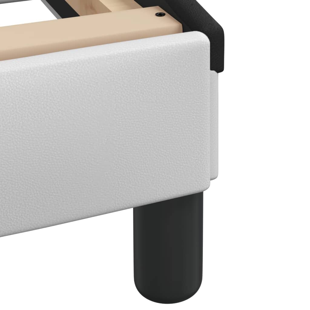Krevet Viana s madracem bijelo-crni 100 x 200 cm od umjetne kože