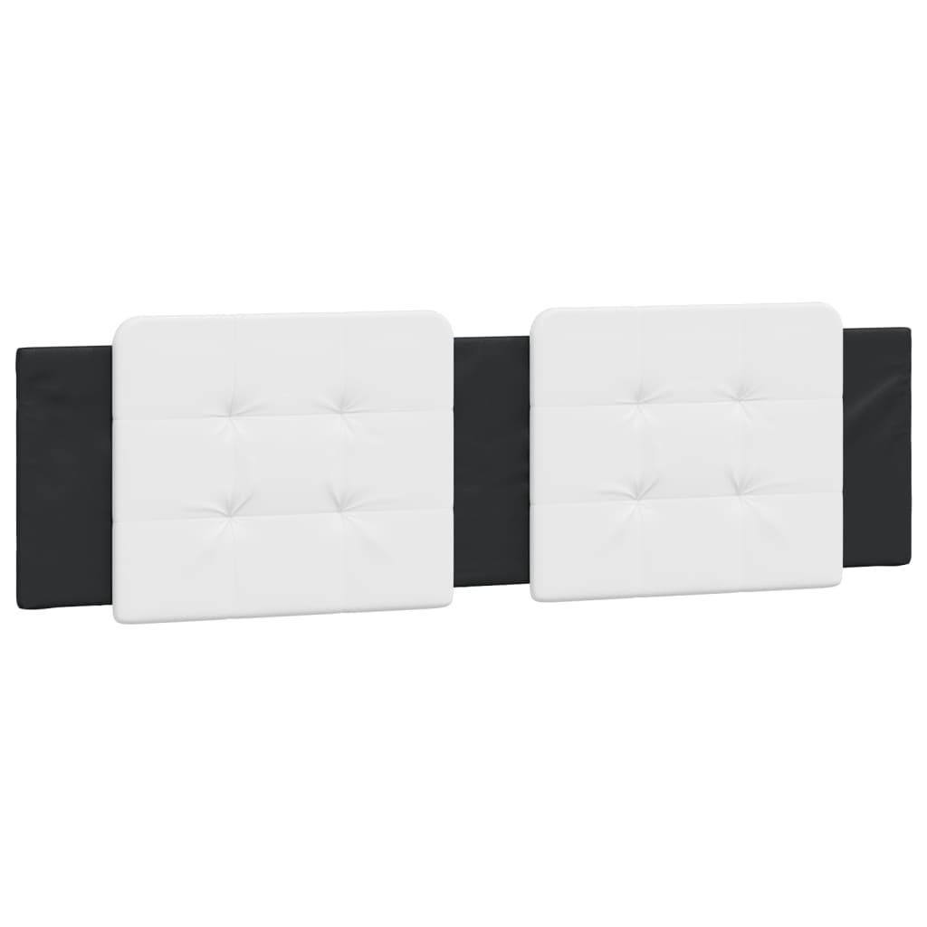 Krevet s madracem Zadar crno-bijeli 180 x 200 cm od umjetne kože