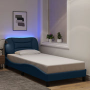 Okvir kreveta s LED-om bez madraca Hvar plava 80x200cm od tkanine