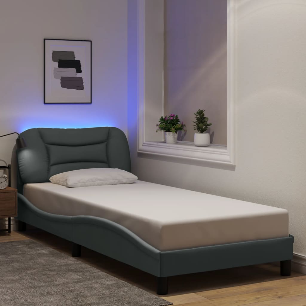 Okvir kreveta s LED-om bez madraca Hvar 90x200 cm od tkanine