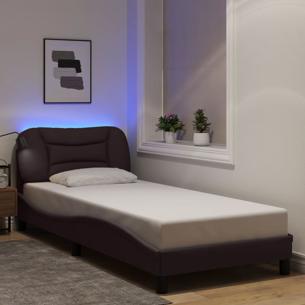 Okvir kreveta s LED-om bez madraca Hvar 90x200 cm od tkanine