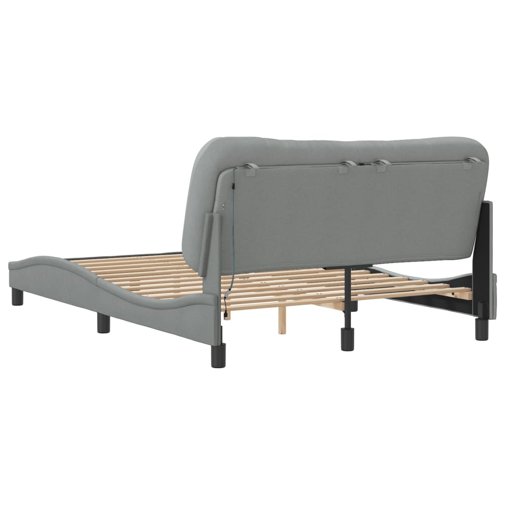 Okvir kreveta s LED-om bez madraca Hvar 140 x 190 cm od tkanine
