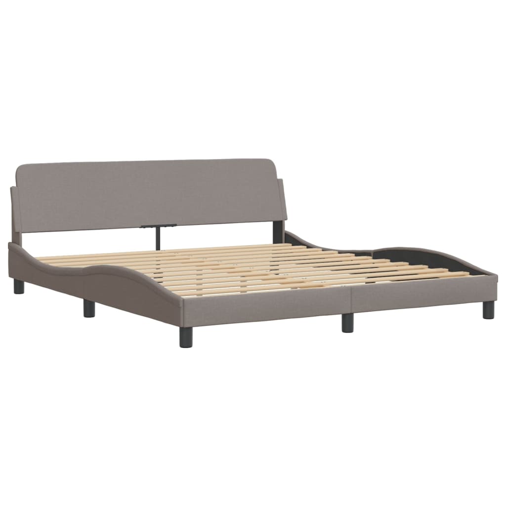 Okvir kreveta s LED-om bez madraca Hvar Taupe 180x200 cm tkanina