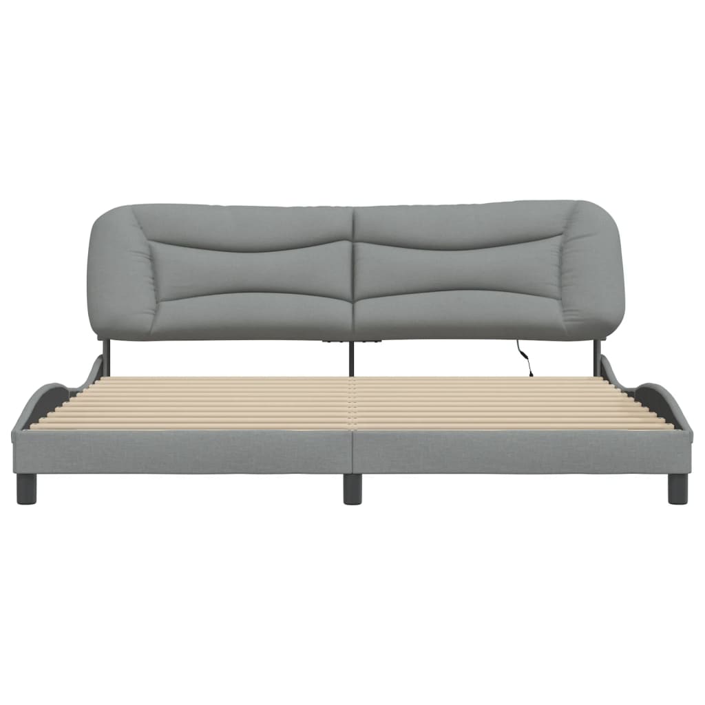 Okvir kreveta s LED-om bez madraca Hvar 200 x 200 cm od tkanine