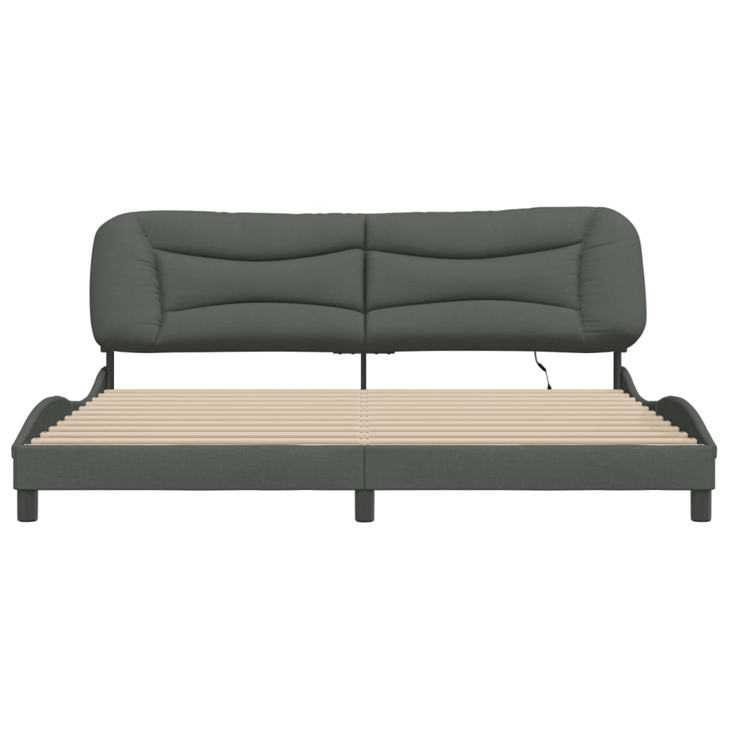 Okvir kreveta s LED-om bez madraca Hvar 200x200 cm od tkanine