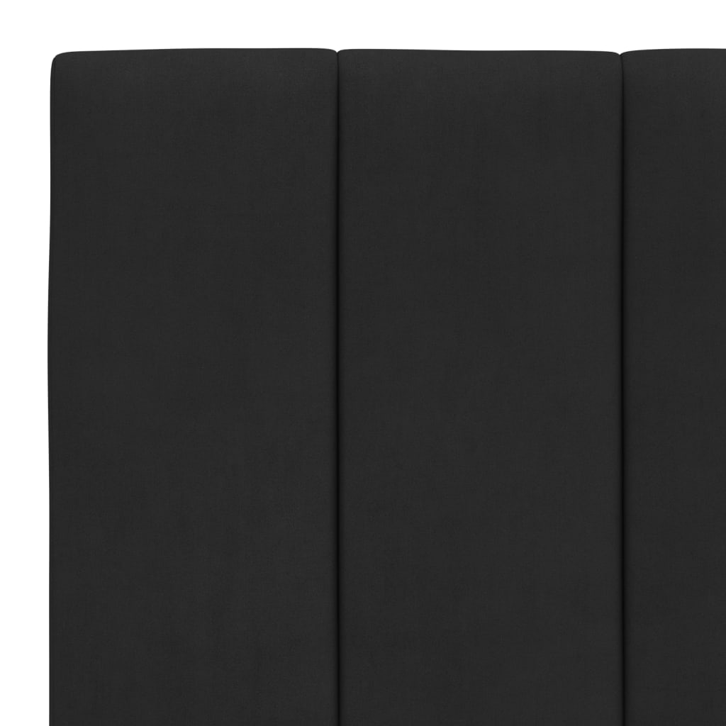 Okvir kreveta s LED-om bez madraca Hanko crni 80 x 200 cm baršunasti