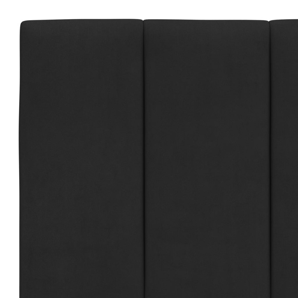 Okvir kreveta s LED-om bez madraca Hanko crni 200 x 200 cm baršunasti