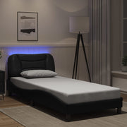 Okvir kreveta s LED-om bez madraca Hvar crni 90 x 190 cm