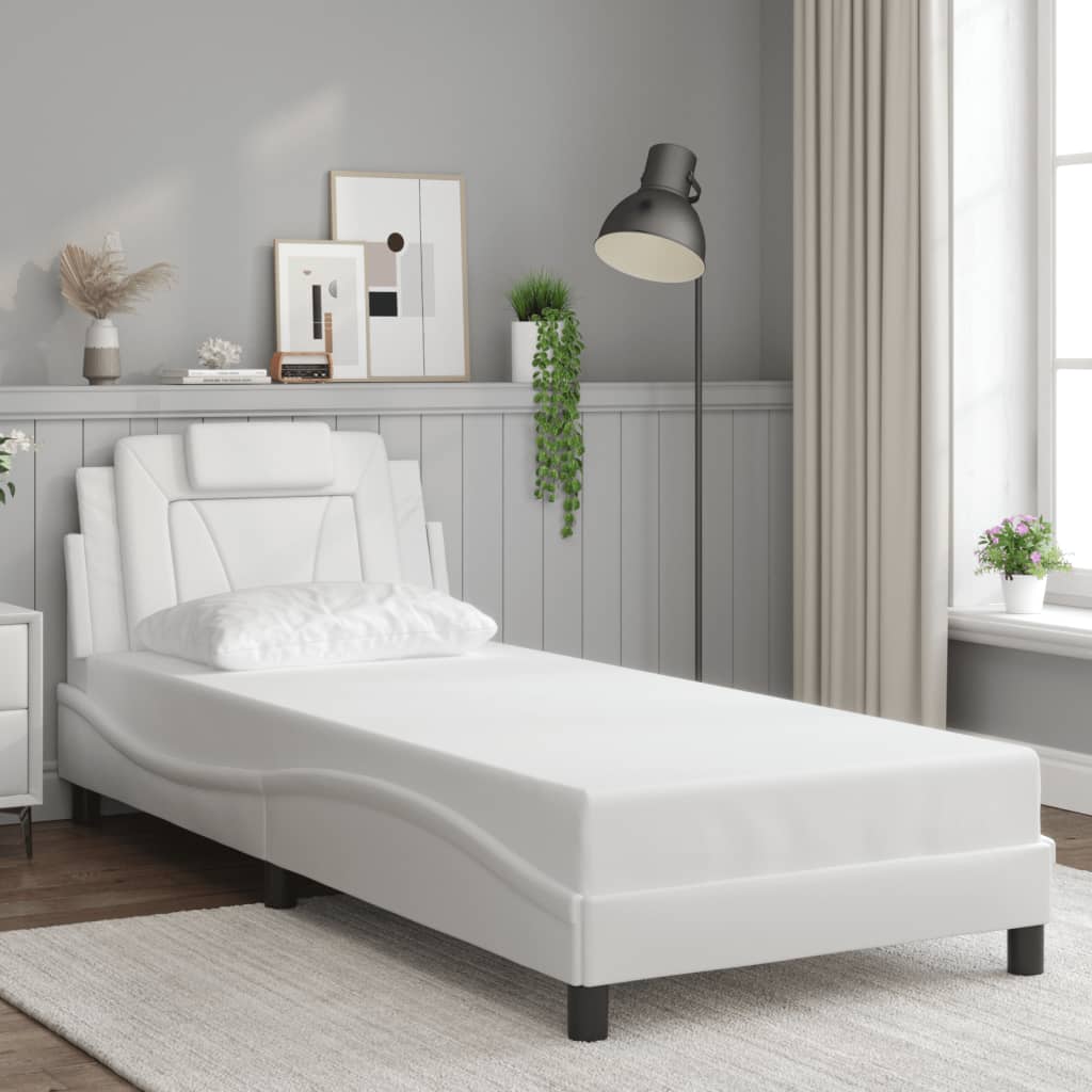 Okvir kreveta Viana s LED-om bez madraca bijeli 90 x 190 cm