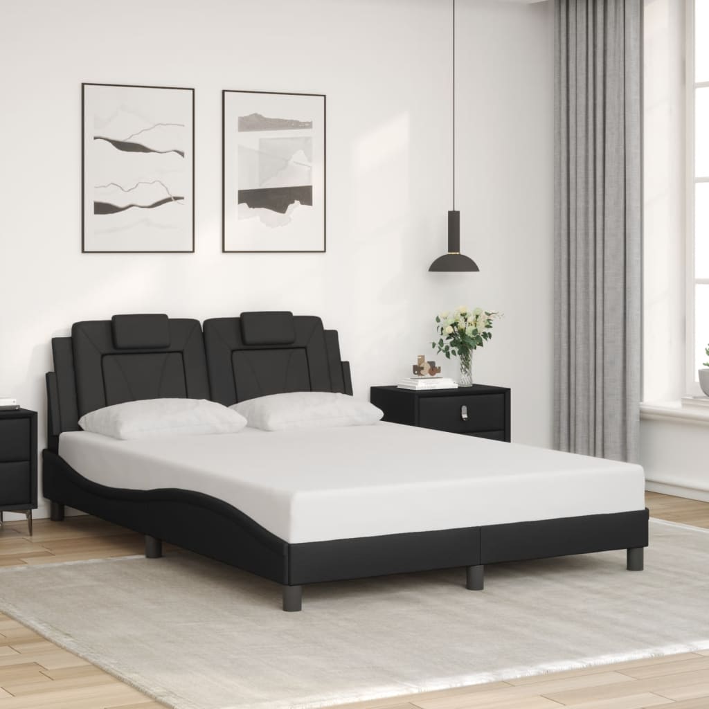Okvir kreveta Viana s LED-om bez madraca crni 120 x 200 cm