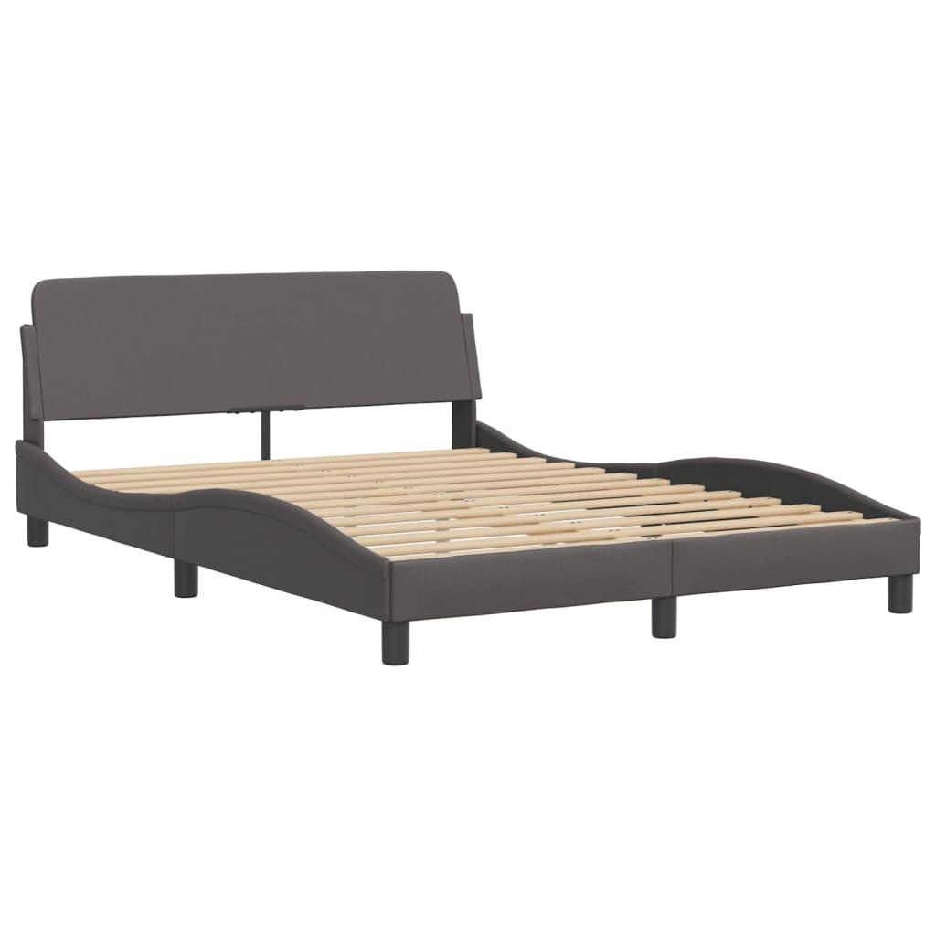 Okvir kreveta Viana s LED-om bez madraca sivi 140 x 190 cm