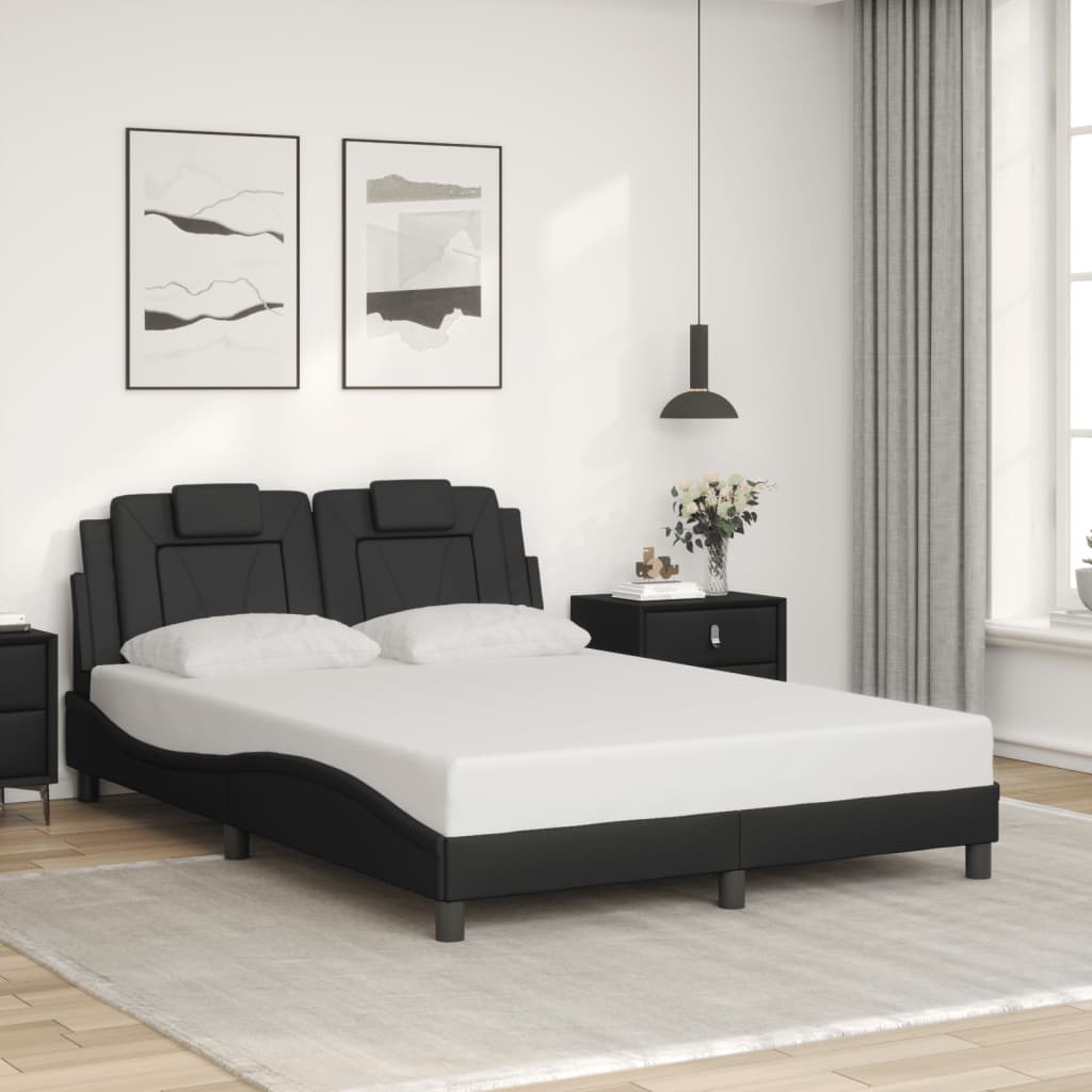 Okvir kreveta Viana s LED-om bez madraca sivi 140 x 200 cm