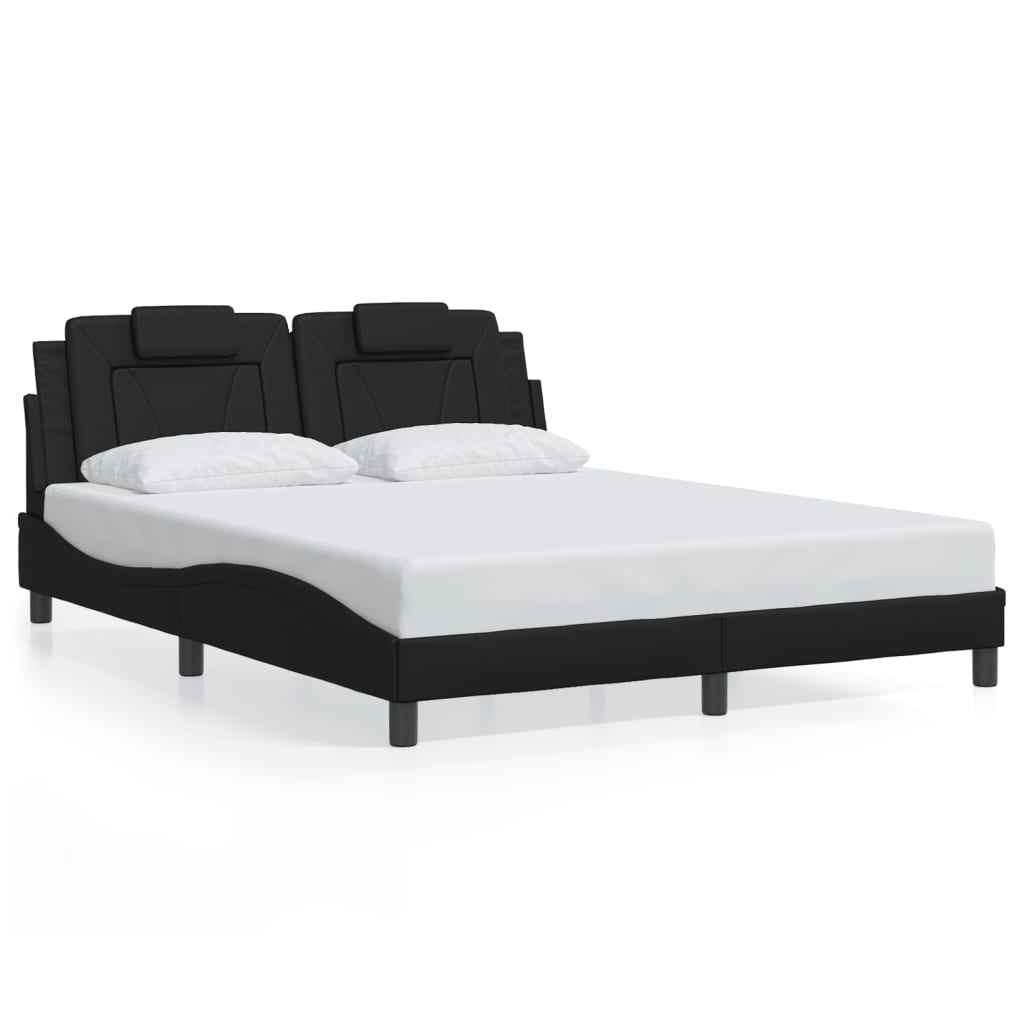 Okvir kreveta Viana s LED-om bez madraca crni 160 x 200 cm