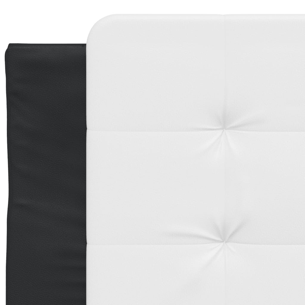 Okvir kreveta s LED-om bez madraca Zadar crno-bijeli 80x200cm