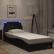 Okvir kreveta s LED-om bez madraca Zadar crni 90 x 190 cm