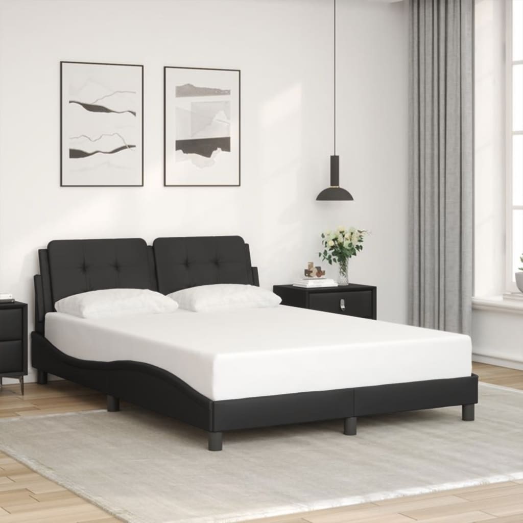 Okvir za krevet s LED-om bez madraca Zadar crni 140x190 cm