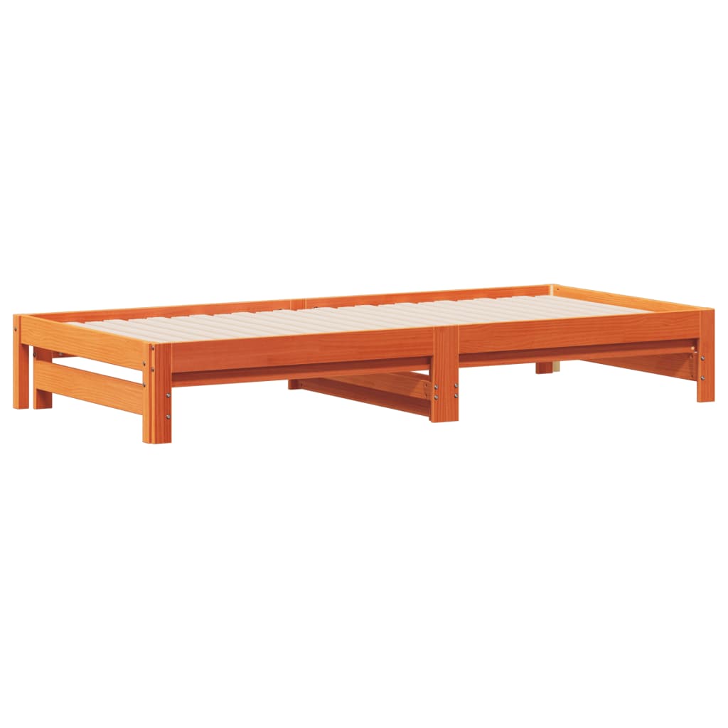 Dnevni krevet na razvlačenje voštano smeđi 80x200 cm