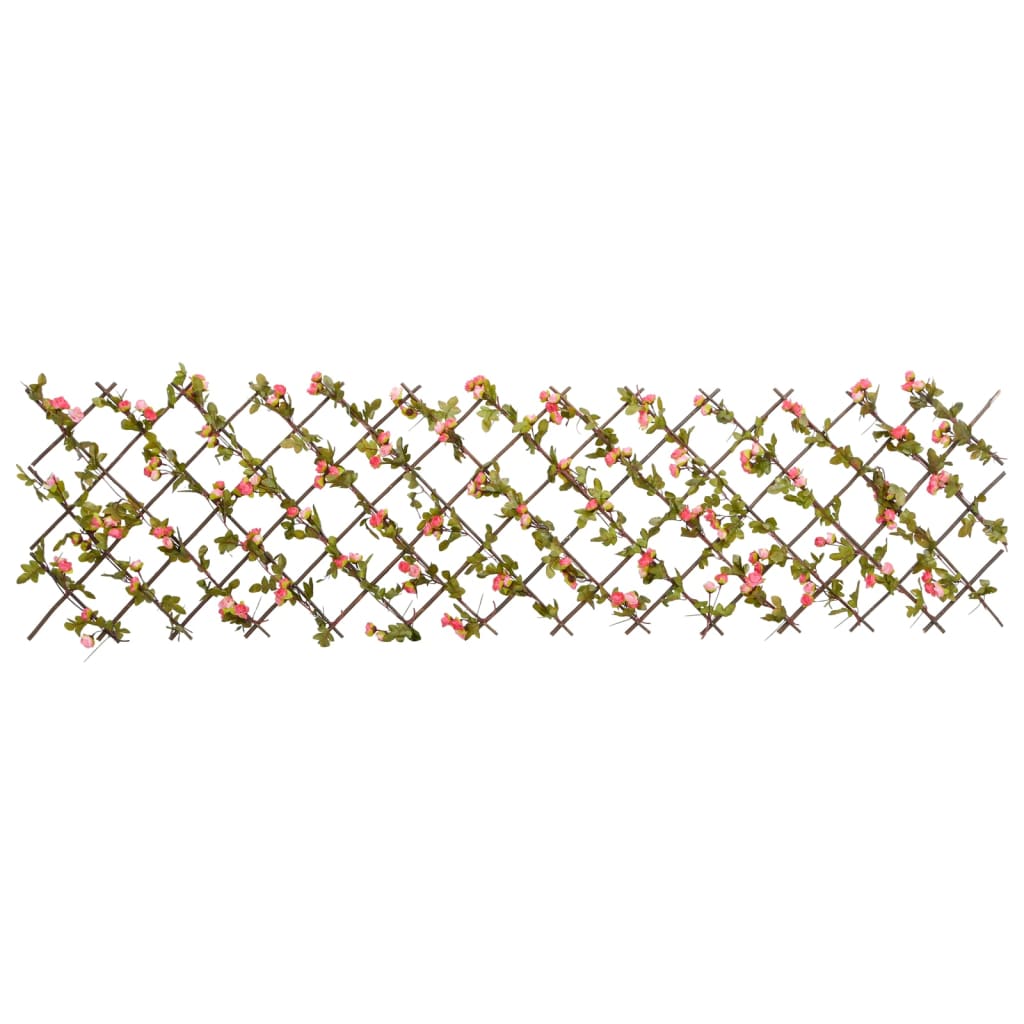 Proširiva rešetka od umjetnog bršljana roza 180 x 60 cm