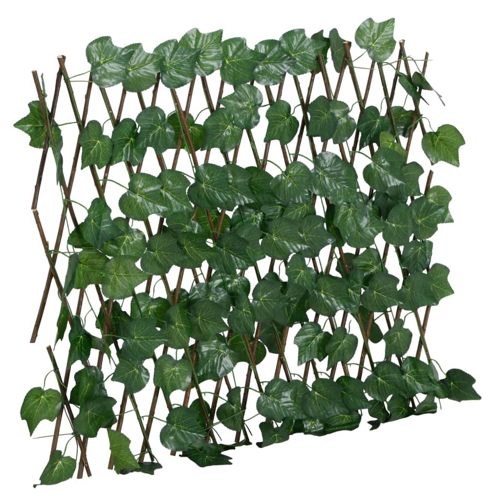 Proširiva rešetka od lažnog lišća grožđa zelena 5 kom 190x60 cm