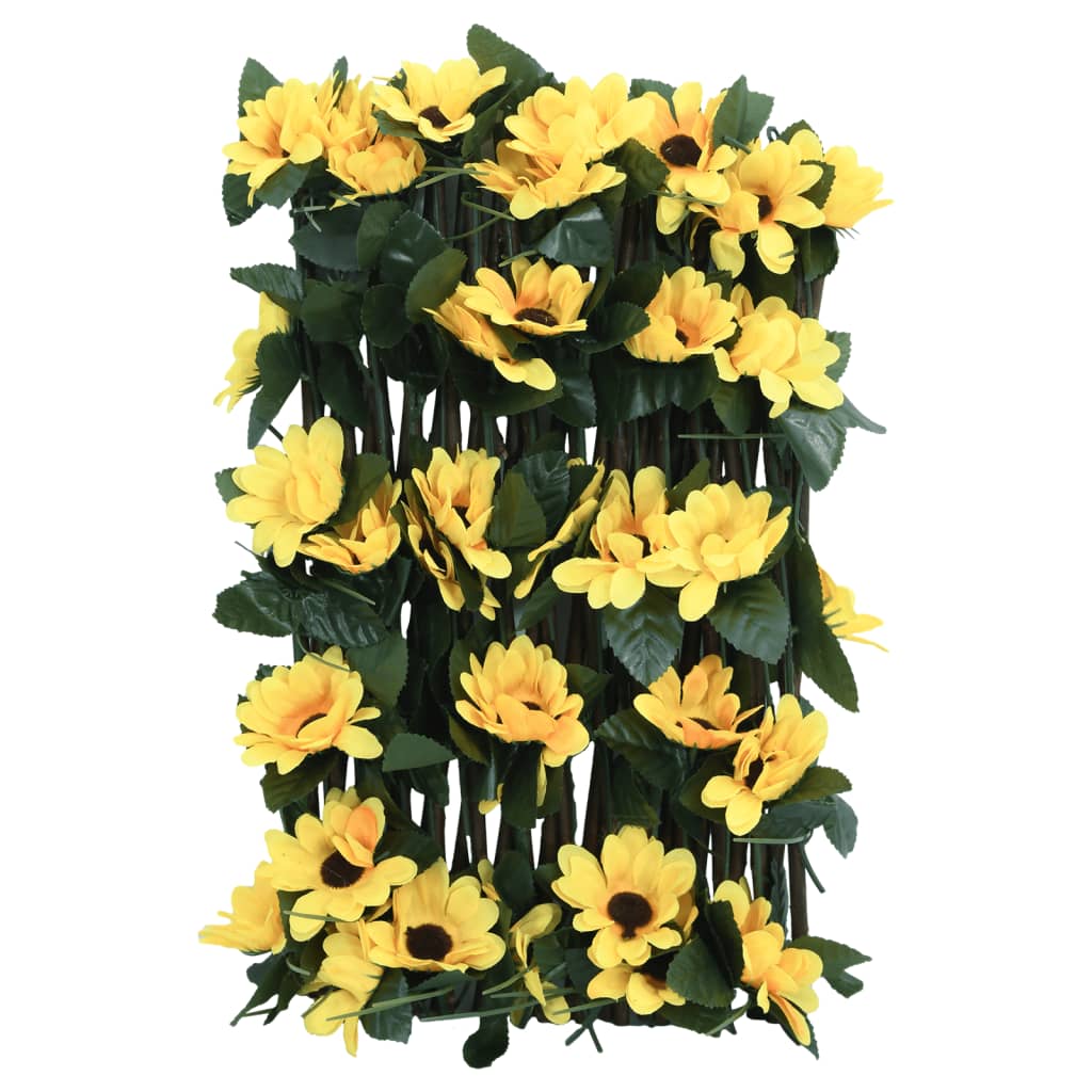 Proširiva rešetka umjetnog bršljana 5 kom 5 kom žuta 180x30cm