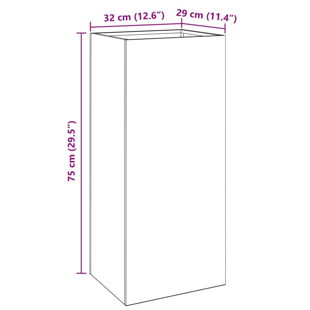 Sadilica crna 32x29x75 cm od čelika