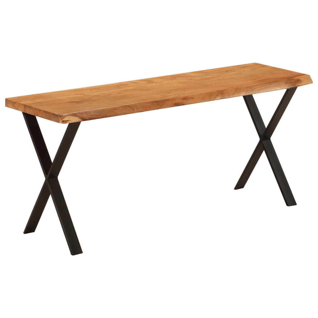 Klupa sa živim rubom 105 cm od masivnog bagremovog drva