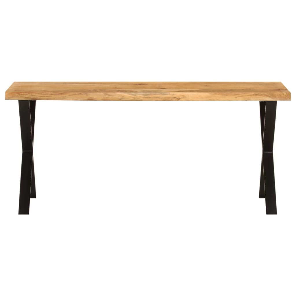Klupa sa živim rubom 105 cm od masivnog bagremovog drva