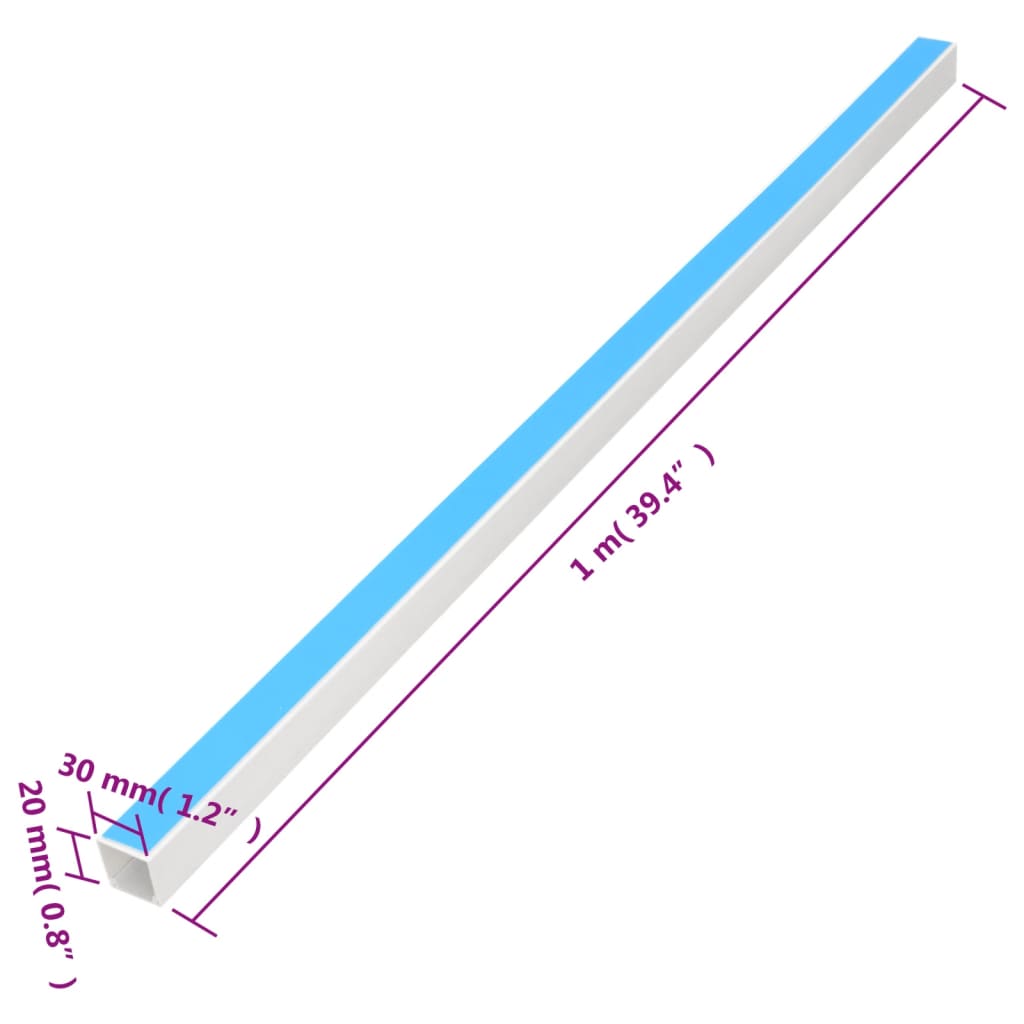 Kanalice za kabele samoljepljive 30x20 mm 30 m PVC