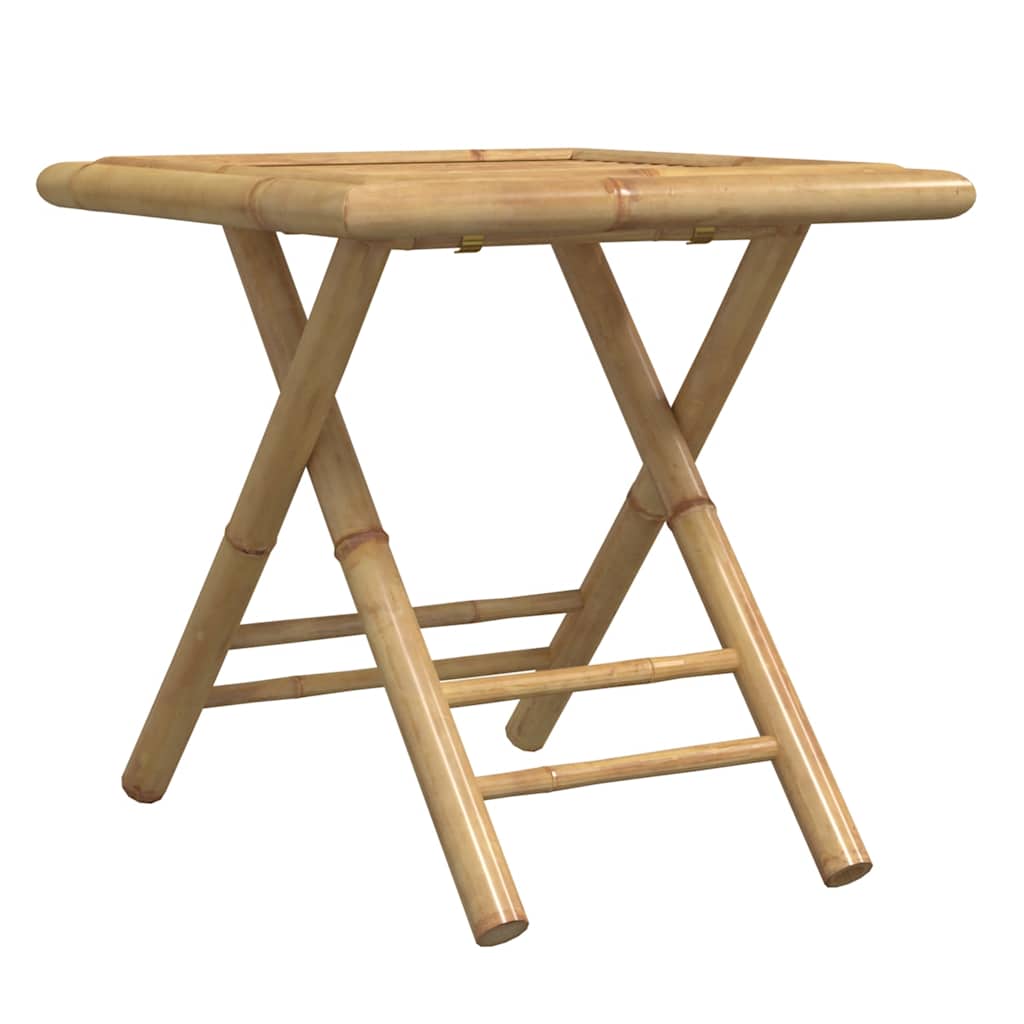 3-dijelni sklopivi bistro set s tamnosivim jastucima bambus