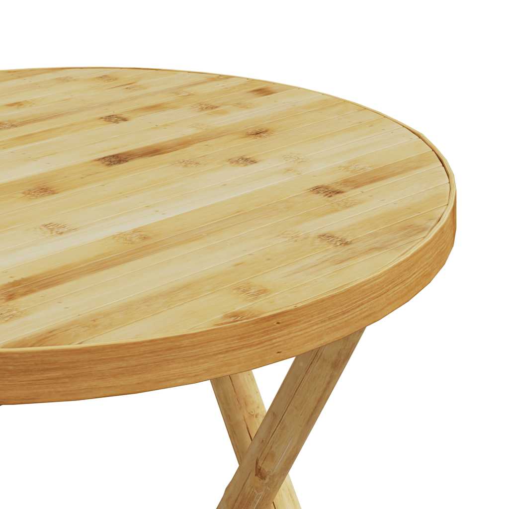 3-dijelni sklopivi bistro set s tamnosivim jastucima bambus