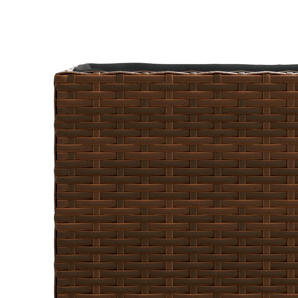 Vrtne sadilice s 2 posude 2 kom smeđe 90 x 20 x 40 cm poliratan