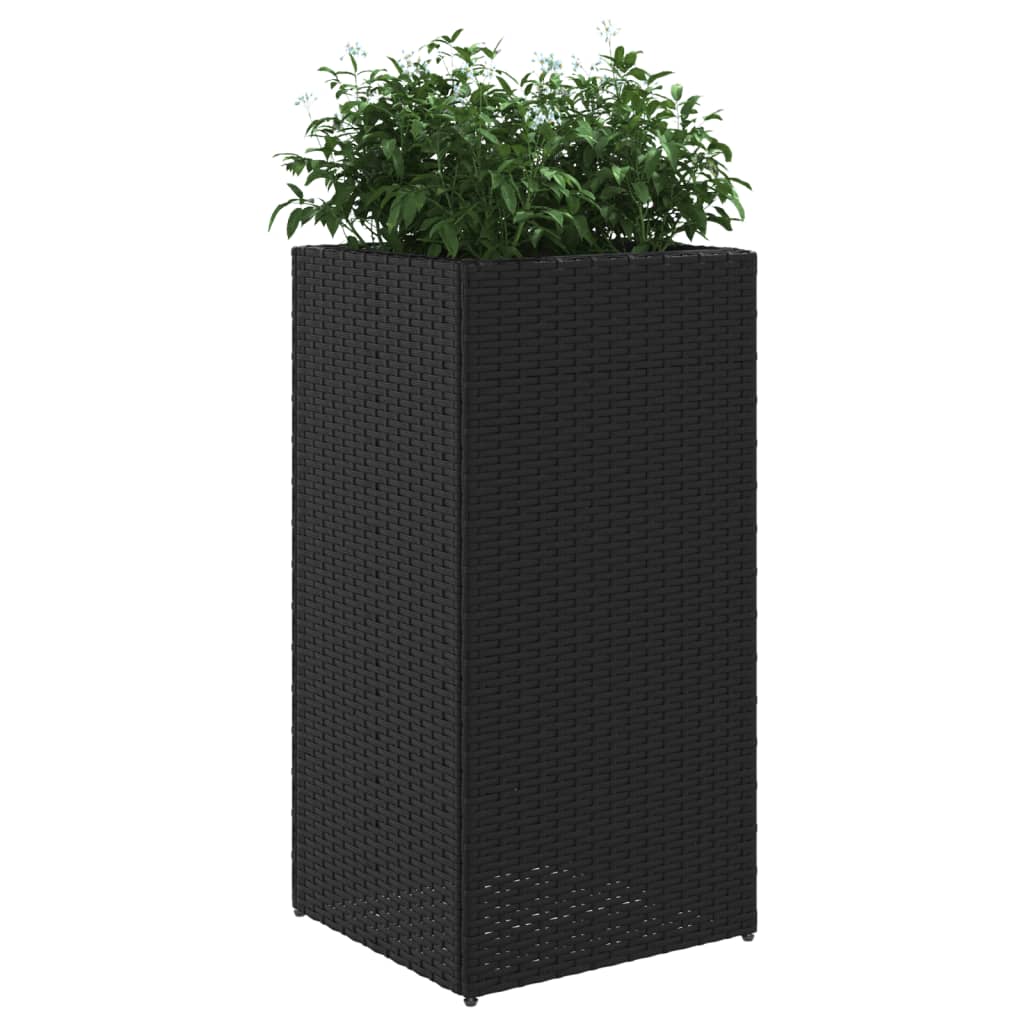 Vrtne sadilice 2 kom crna 40 x 40 x 80 cm od poliratana