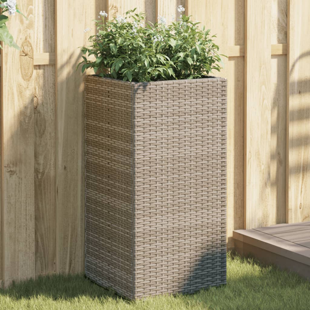 Vrtne sadilice 2 kom siva 40 x 40 x 80 cm od poliratana