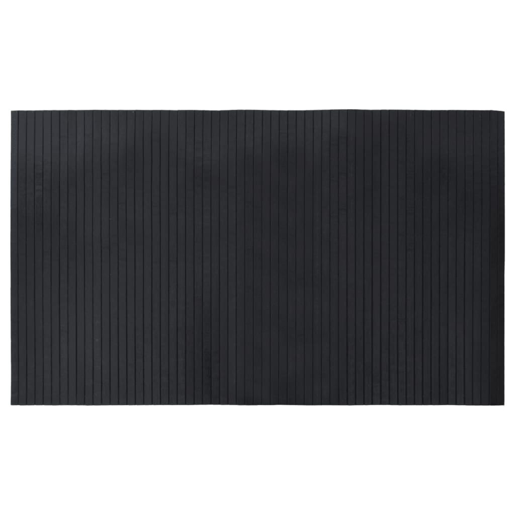 Pravokutni tepih crni 60x100 cm bambus