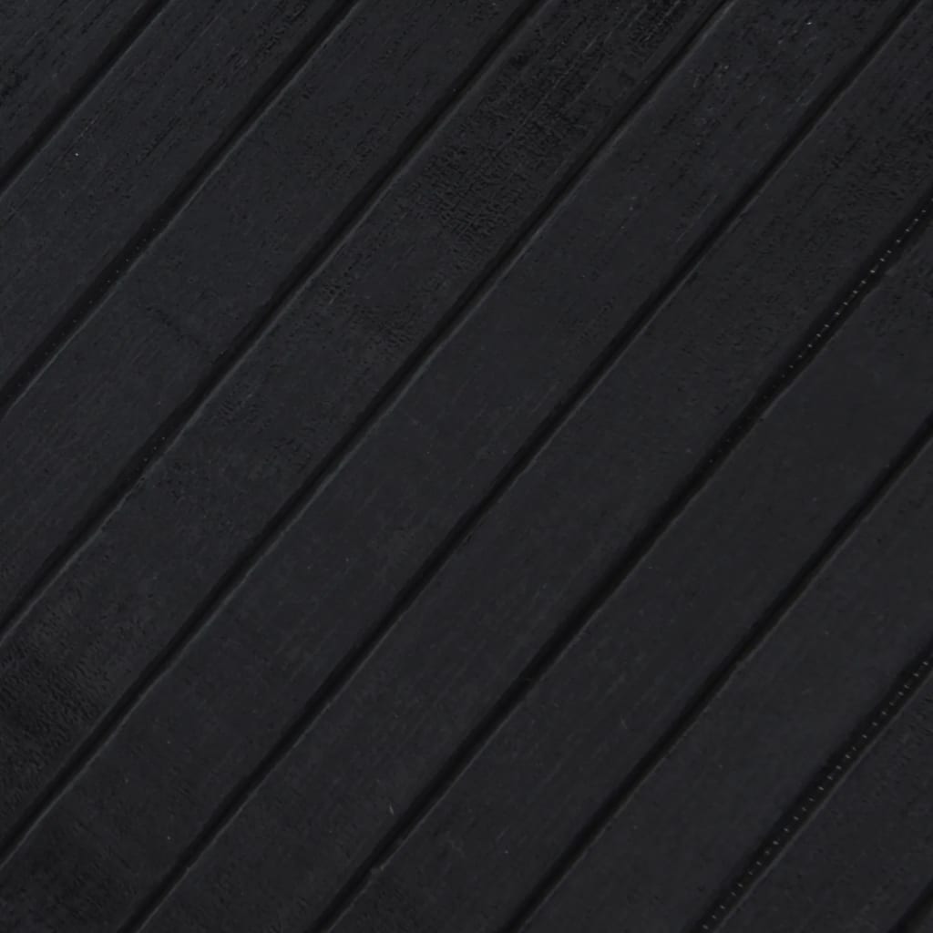 Pravokutni tepih crni 60x100 cm bambus