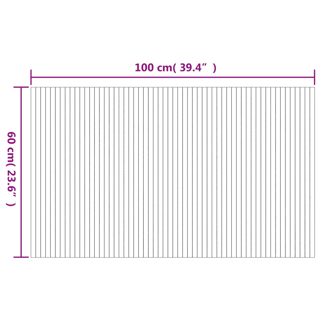 Pravokutni tepih tamnosmeđi 60x100 cm bambus
