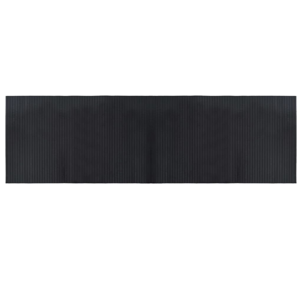 Pravokutni tepih crni 60x200 cm bambus