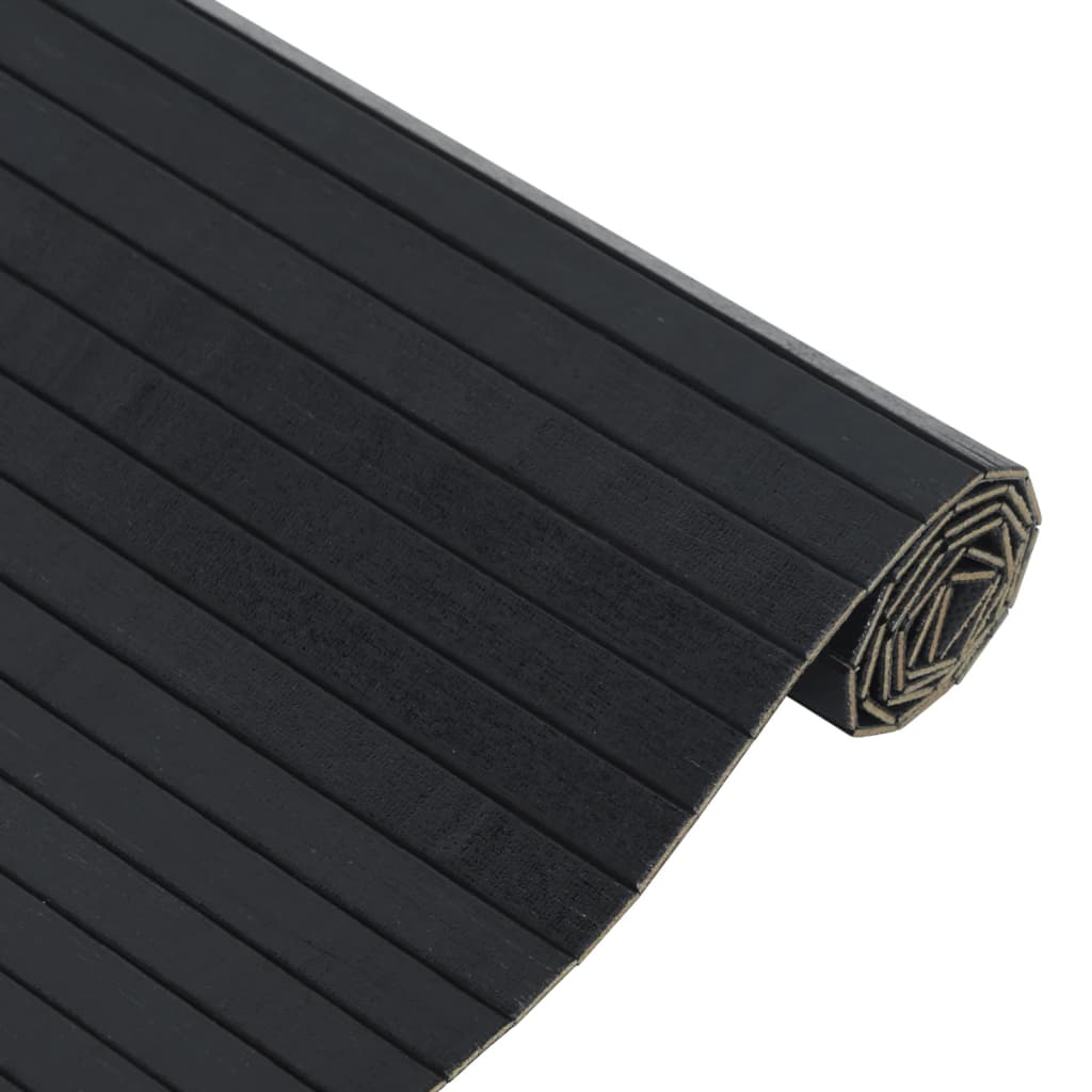 Tepih pravokutni crni 60 x 500 cm od bambusa