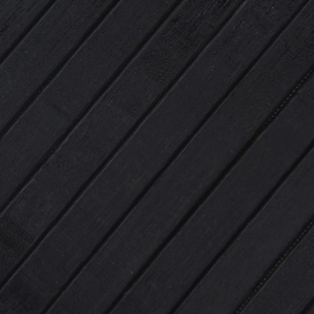 Tepih pravokutni crni 60 x 500 cm od bambusa