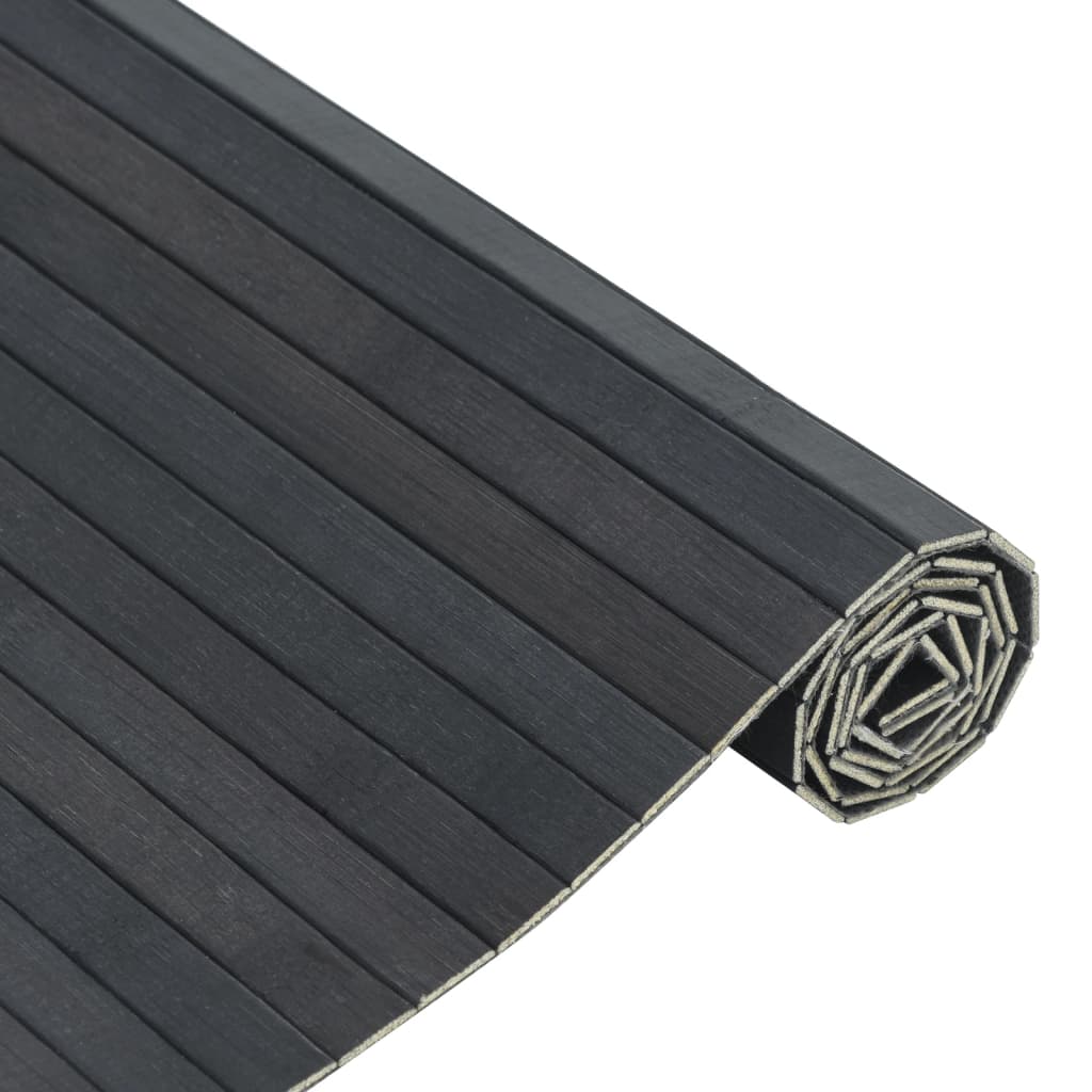 Tepih pravokutni sivi 70 x 200 cm od bambusa
