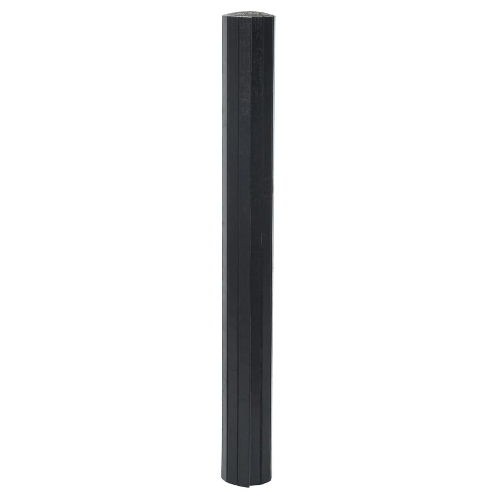 Tepih pravokutni crni 70 x 300 cm od bambusa