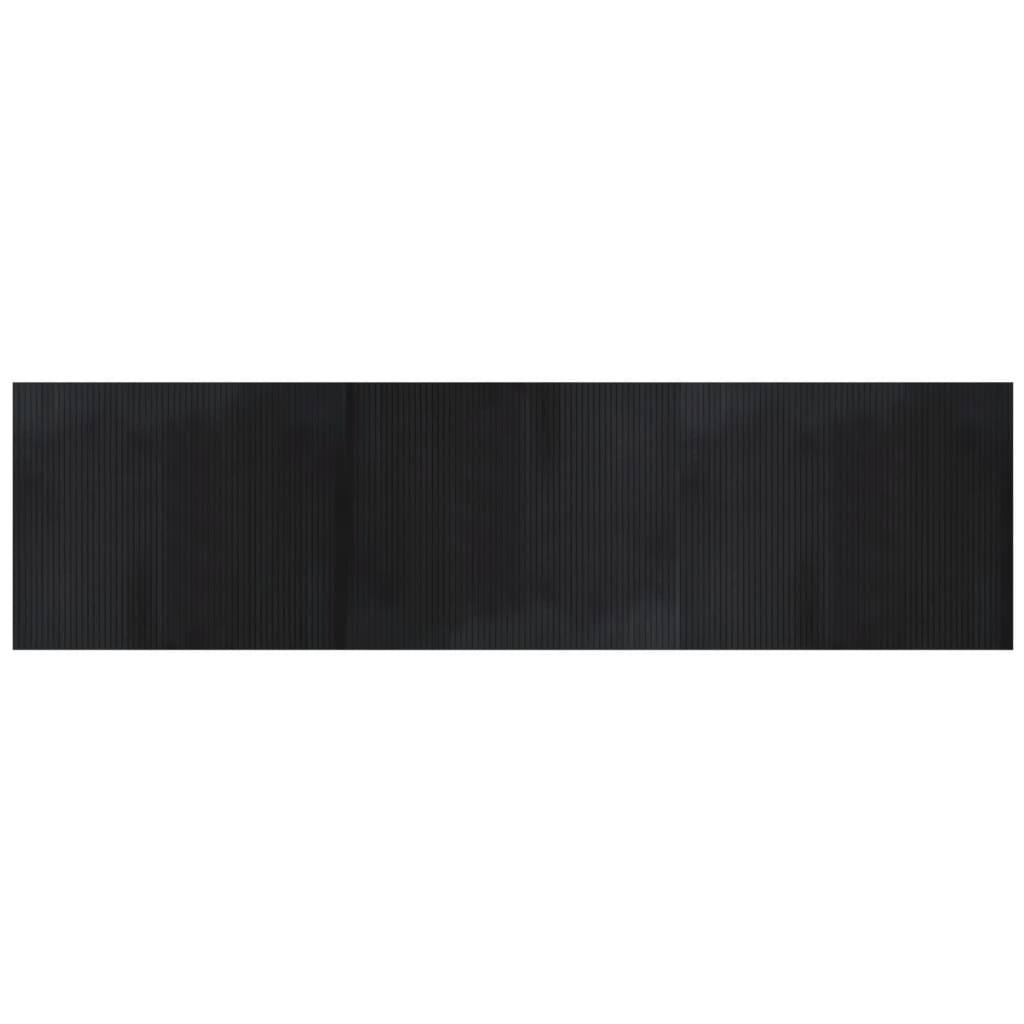 Tepih pravokutni crni 80 x 300 cm od bambusa