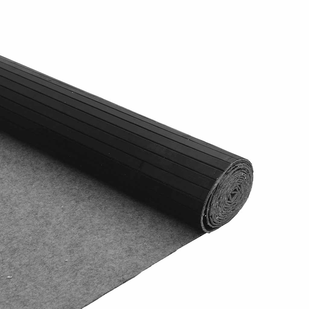 Tepih pravokutni crni 80 x 500 cm od bambusa