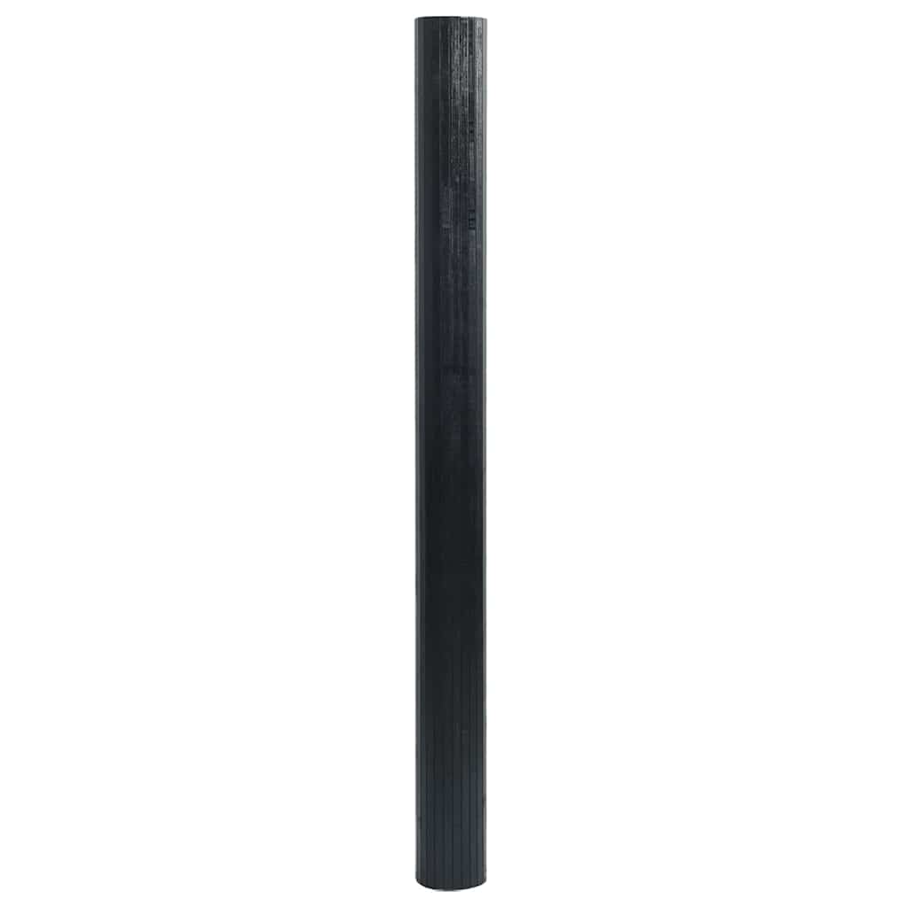 Pravokutni tepih crni 100x100 cm bambus