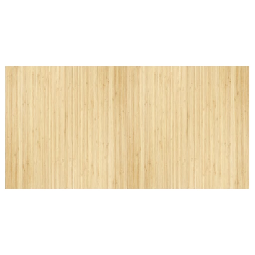 Tepih pravokutni svijetli prirodni 100 x 200 cm od bambusa