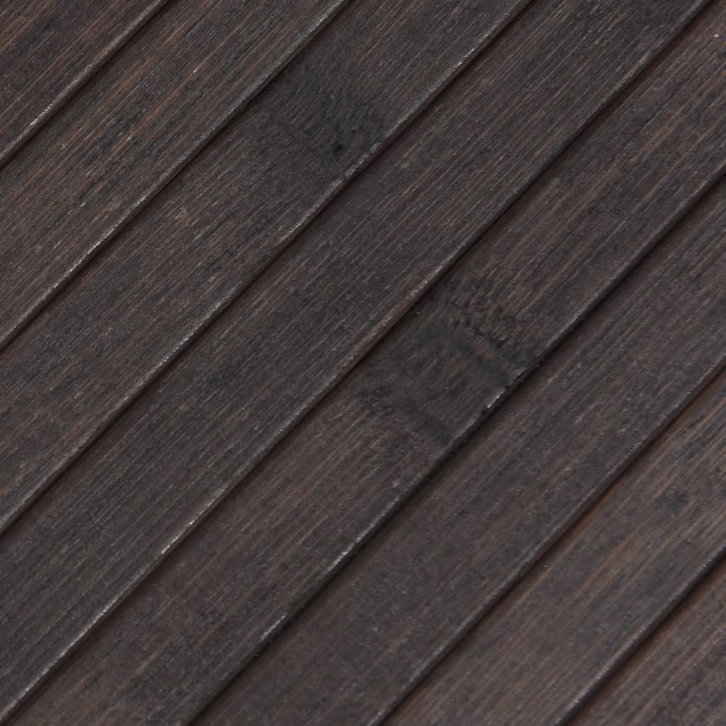 Tepih pravokutni tamnosmeđi 100 x 200 cm od bambusa