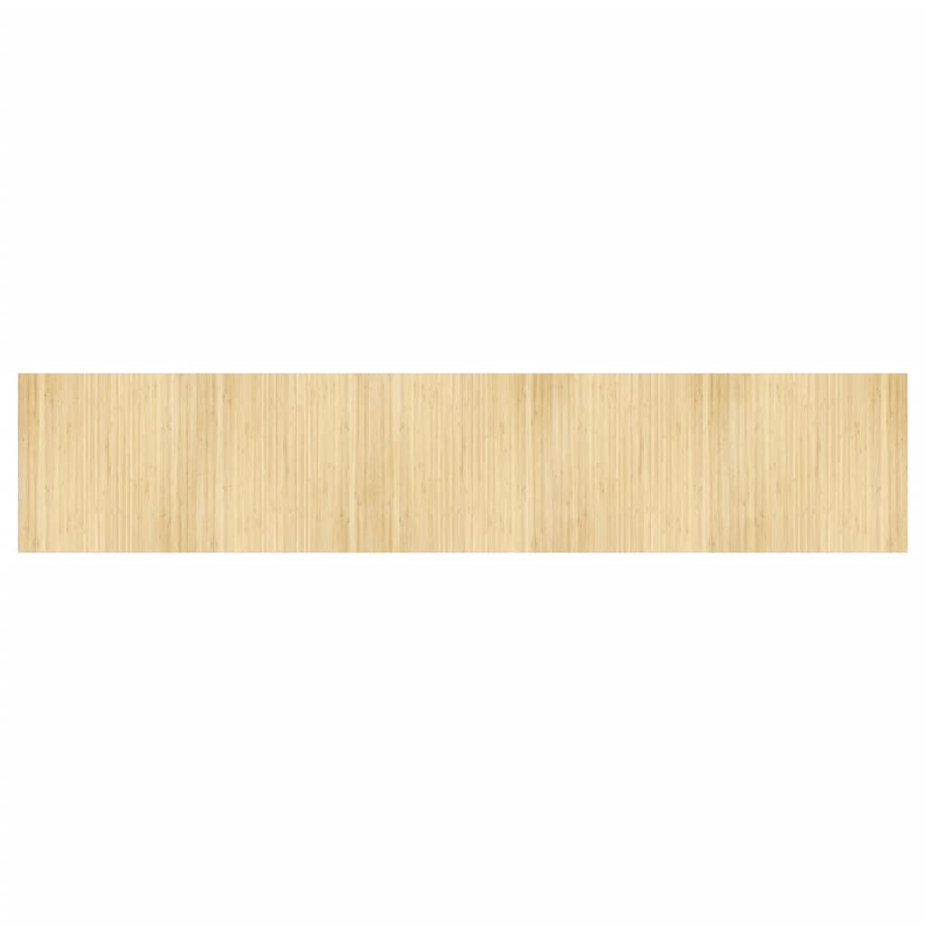 Tepih pravokutni svijetli prirodni 100 x 500 cm od bambusa