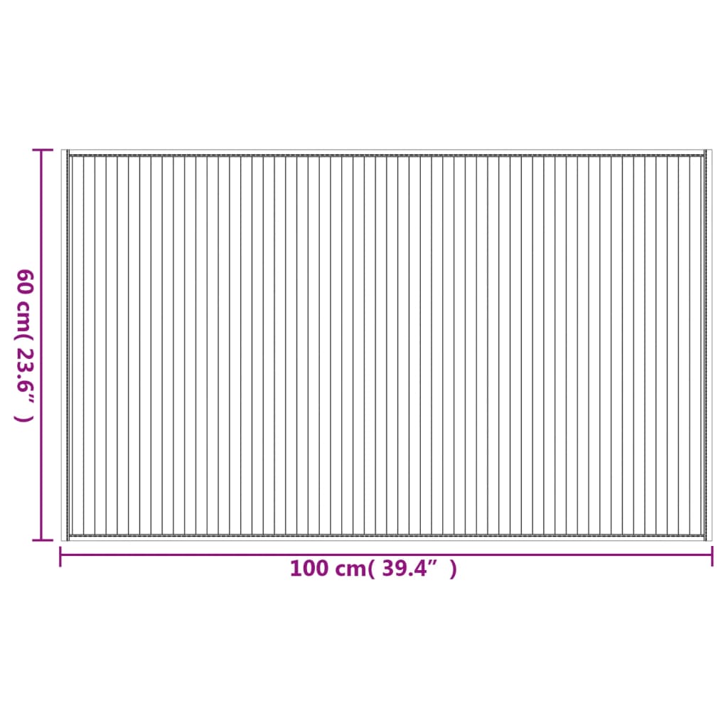 Tepih Pravokutni sivi 60x100 cm bambus