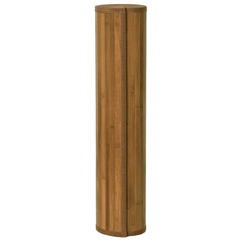 Tepih pravokutni smeđi 60 x 200 cm od bambusa