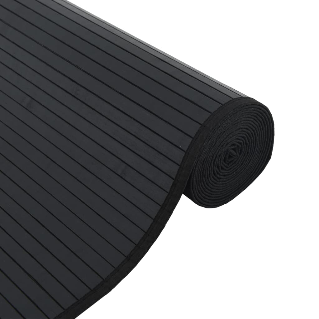 Pravokutni tepih crni 60x300 cm bambus